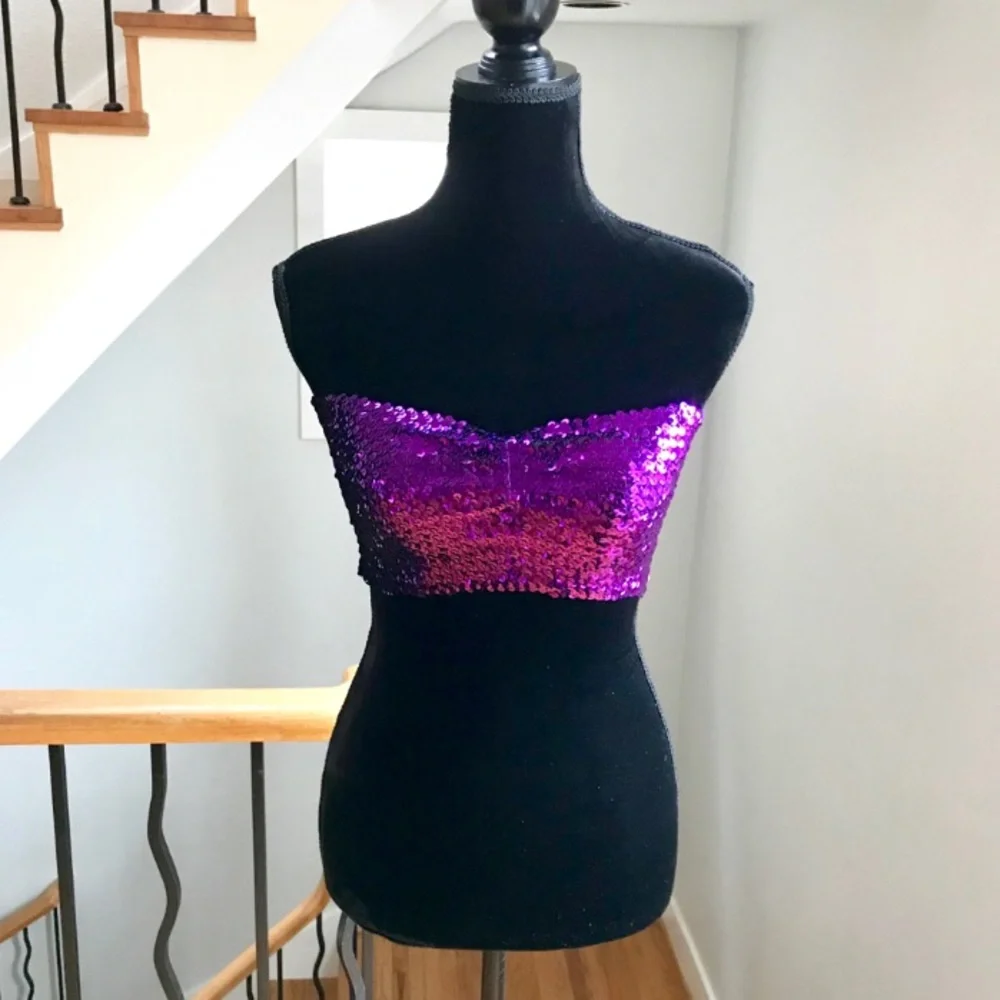 WETSEAL SEQUIN CROP